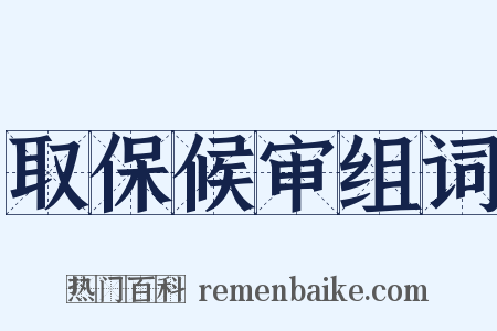 取保候审组词是什么意思的图片